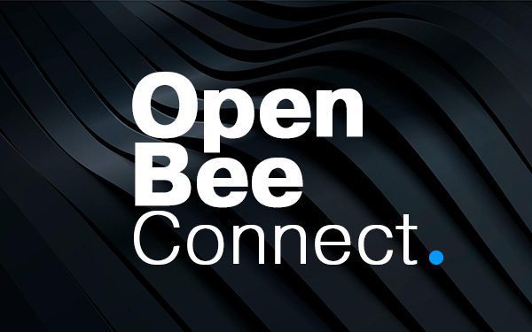 Logo Open Bee Connect fond noir